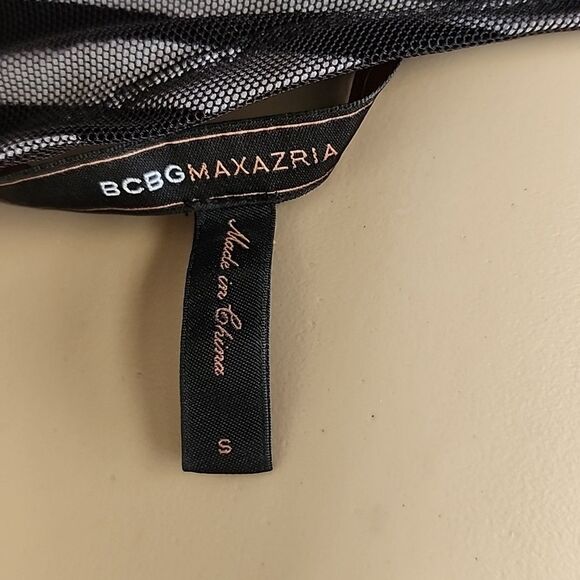 BCBGMAXAZRIA Black One Shoulder Dress Small - Picture 5 of 5